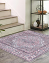 Unique Loom Mangata T-MNG7 Beige and Pink Area Rug Square Lifestyle Image
