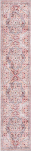 Unique Loom Mangata T-MNG9 Apricot and Pink Area Rug Runner Top-down Image