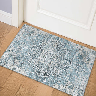 Dalyn Marbella MB3 Denim Area Rug Room Image Feature