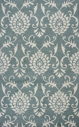 KAS Marbella 3501 Seafoam/Ivory Damask Area Rug main image