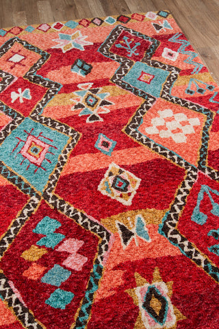 Momeni Margaux MGX-1 Red Area Rug Corner Image