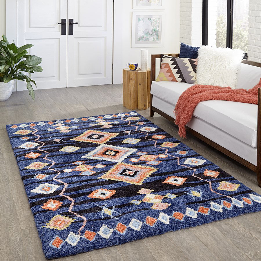 Momeni Margaux MGX-4 Navy Area Rug Room Image Feature