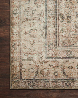 Loloi Margot MAT-01 Antique/Sage Area Rug Corner On Wood