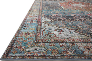 Loloi Margot MAT-05 Ocean/Brick Area Rug Corner Image