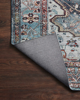 Loloi Margot MAT-05 Ocean/Brick Area Rug Backing Image