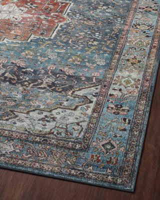 Loloi Margot MAT-05 Ocean/Brick Area Rug Angle Image