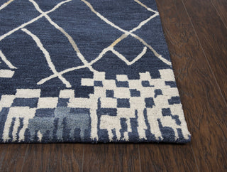 Rizzy Marianna Fields MF010B Navy Area Rug Corner Image