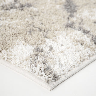 Orian Rugs Super Shag Marquina Ivory Area Rug Corner Image
