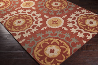 Surya Matmi MAT-5410 Rust Hand Tufted Area Rug 5x8 Corner