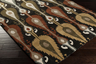 Surya Matmi MAT-5453 Black Hand Tufted Area Rug 5x8 Corner