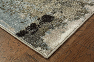 LR Resources Matrix 81156 Walnut / Silver Blue Area Rug Alternate Image