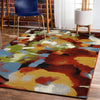 LR Resources Matrix 81157 Terra/Gold Area Rug Pile Image Feature
