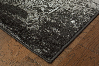 LR Resources Matrix 81173 Jet Black / Titanium Area Rug Alternate Image