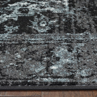 LR Resources Matrix 81173 Jet Black / Titanium Area Rug Alternate Image