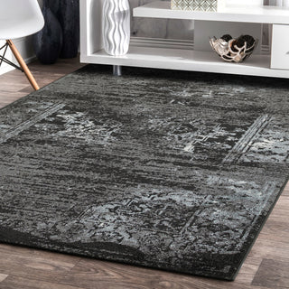 LR Resources Matrix 81173 Jet Black/Titanium Area Rug Alternate Image Feature