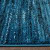 LR Resources Matrix 81197 Soft Blue / Black Area Rug Alternate Image