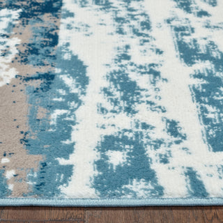 LR Resources Matrix 81201 Light Beige / Soft Blue Area Rug Alternate Image