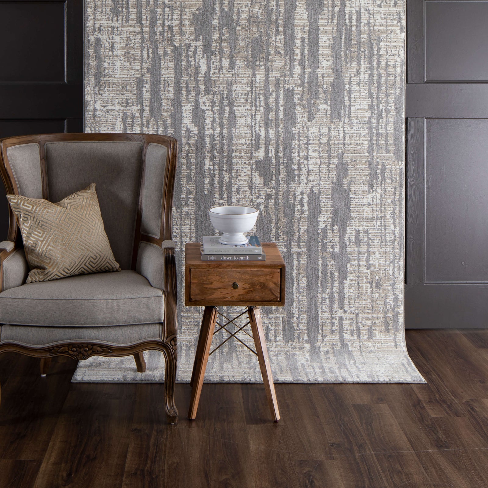 Karastan Soiree Matrix Grey Area Rug – Incredible Rugs and Decor