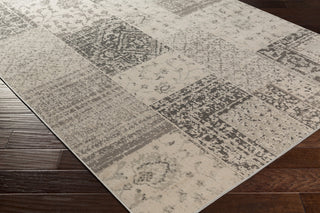 Surya Mavrick MAV-7026 Medium Gray Machine Woven Area Rug Corner Shot