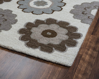 Rizzy Maggie Belle MB9538 Grey Area Rug Corner Shot