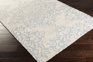 Surya Mamba MBA-9012 Light Gray Hand Tufted Area Rug 5x8 Corner