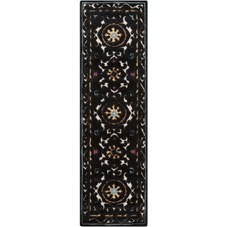 Surya Mamba MBA-9025 Black Area Rug 2'6'' x 8' Runner