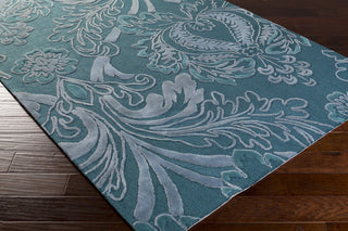 Surya Mamba MBA-9038 Teal Hand Tufted Area Rug 5x8 Corner