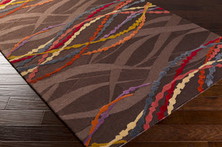 Surya Mamba MBA-9043 Chocolate Hand Tufted Area Rug 5x8 Corner