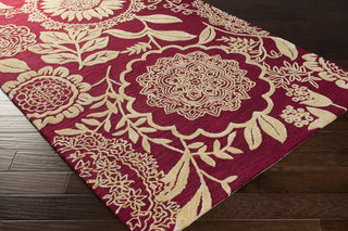 Surya Mamba MBA-9048 Cherry Hand Tufted Area Rug 5x8 Corner