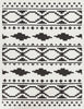 Surya Moroccan Shag MCS-2305 Black Charcoal White Area Rug Main Image 8 X 10