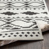 Surya Moroccan Shag MCS-2305 Black Charcoal White Area Rug Pile Image