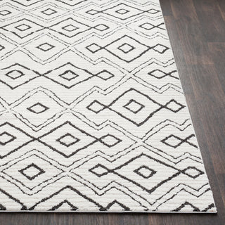 Surya Moroccan Shag MCS-2308 Black Charcoal White Area Rug Detail Image