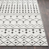 Surya Moroccan Shag MCS-2309 Black Charcoal White Area Rug Detail Image