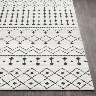 Surya Moroccan Shag MCS-2309 Black Charcoal White Area Rug Detail Image