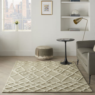 Nourison Moroccan Court MCT02 Natural Grey Area Rug Room Scene Feature