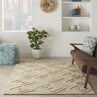 Nourison Moroccan Court MCT03 Natural Beige Area Rug Room Scene Feature