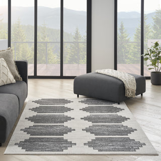 Nourison Modern Passion MDP01 Ivory/Grey Area Rug Room Image