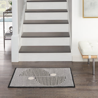 Nourison Modern Passion MDP02 Grey/Black Area Rug Room Image