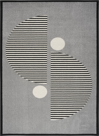 Nourison Modern Passion MDP02 Grey/Black Area Rug Detail Image