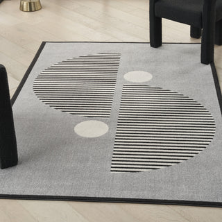 Nourison Modern Passion MDP02 Grey/Black Area Rug Detail Image