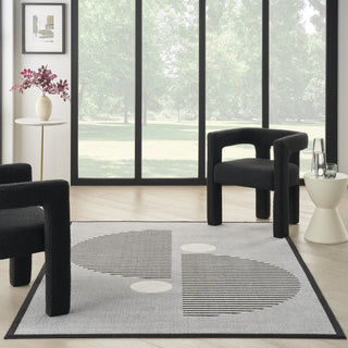 Nourison Modern Passion MDP02 Grey/Black Area Rug Detail Image