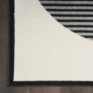 Nourison Modern Passion MDP02 Ivory/Black Area Rug Detail Image