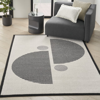 Nourison Modern Passion MDP02 Ivory/Black Area Rug Detail Image