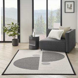 Nourison Modern Passion MDP02 Ivory/Black Area Rug Detail Image