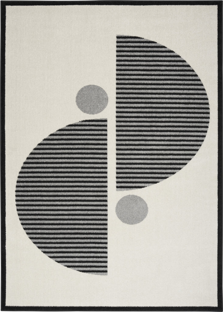 Nourison Modern Passion MDP02 Ivory/Black Area Rug main image