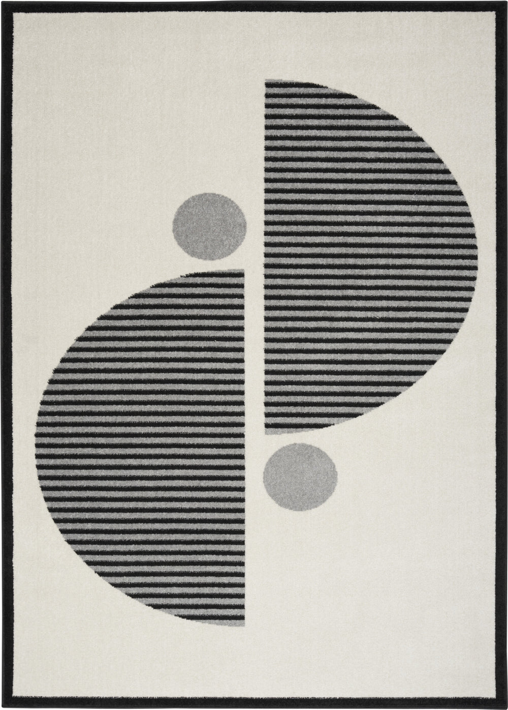 Nourison Modern Passion MDP02 Ivory/Black Area Rug