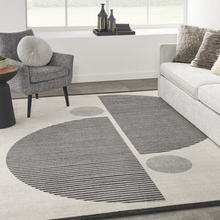 Nourison Modern Passion MDP02 Ivory/Black Area Rug Main Image