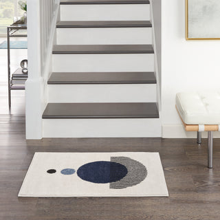 Nourison Modern Passion MDP04 Ivory Blue Area Rug Room Image