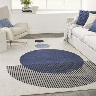 Nourison Modern Passion MDP04 Ivory Blue Area Rug Main Image