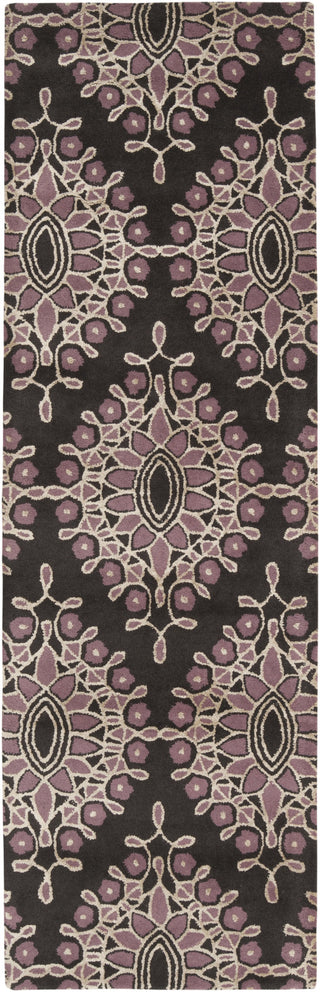 Surya Moderne MDR-1051 Charcoal Area Rug by Bob Mackie 2'6'' x 8' Runner